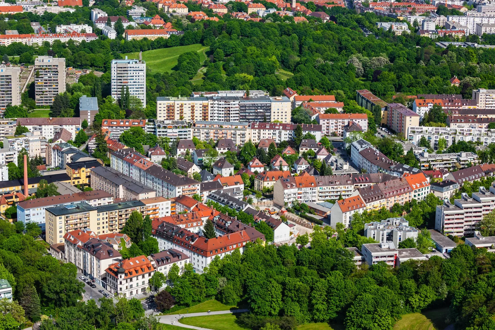 Luftbild von München